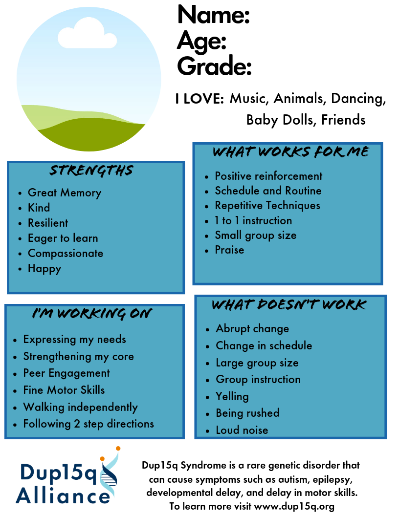 About Me School Printable