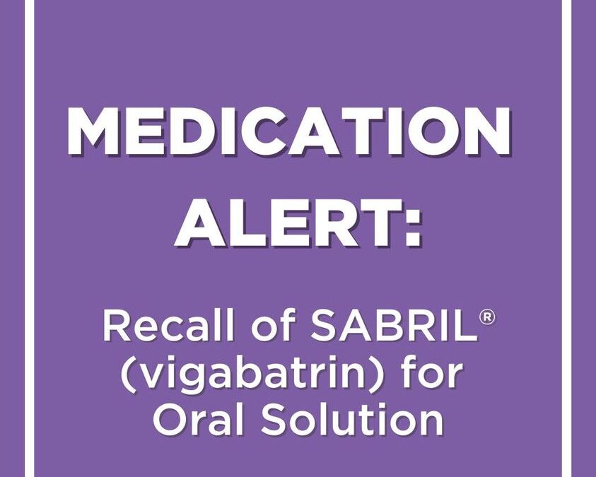 Medicinåterkallelse Alert Sabril® (Vigabatrin)
